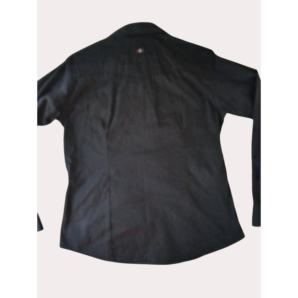 Walls Ranchwear WomeBlack Long Sleeve Snap Up Shirt Size M 100% Cotton Western - Picture 13 of 14